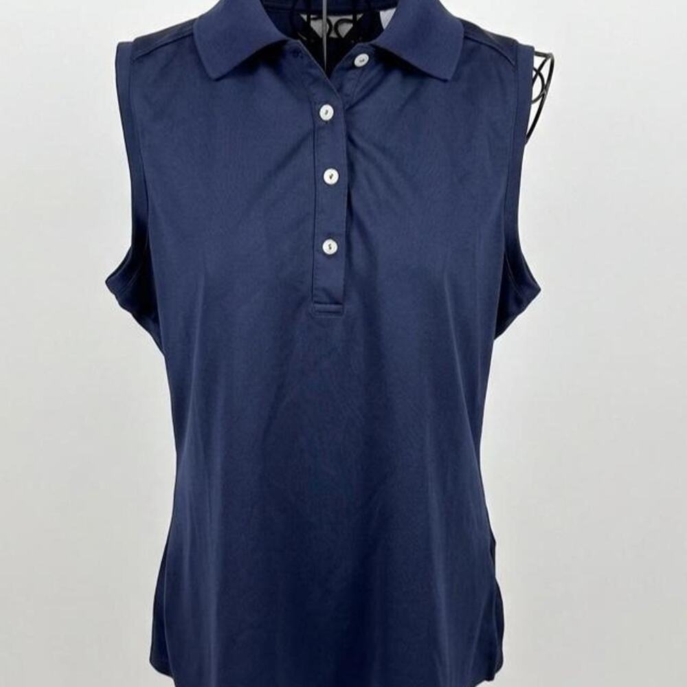 Callaway Women's Sleeveless Performance Golf Polo Navy Blue Size Large L/G/G
